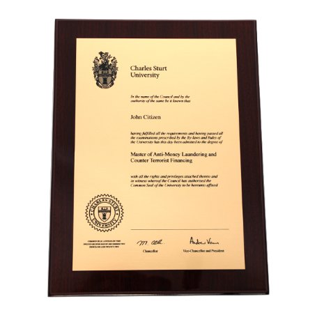 Graduation Plaque Timber A4