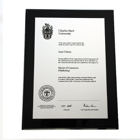 Graduation Plaque Timber A3